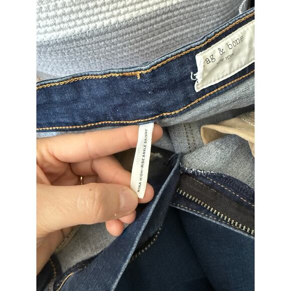 Rag & Bone Epic Nina High Rise Skinny Jeans Ashland Dark Wash 23 Classic Clean - Picture 5 of 7